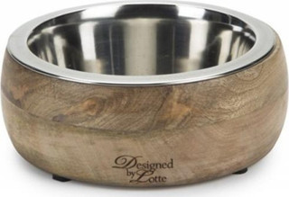 Karlie Ahşap+Çelik Mama/Su Kabı 21cm