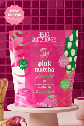Pink Matcha Powder - Pembe Beetroot Superfood Matcha Tozu Doypack, 25 gr
