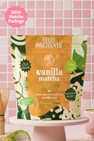 Vanilla Matcha Powder - Vanilya Aromalı Matcha Tozu Doypack, 25 gr