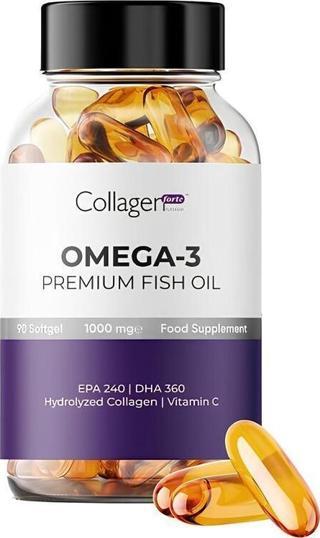 Collagen Forte Platinum Omega 3 Premium 1000 mg 90 Kapsül