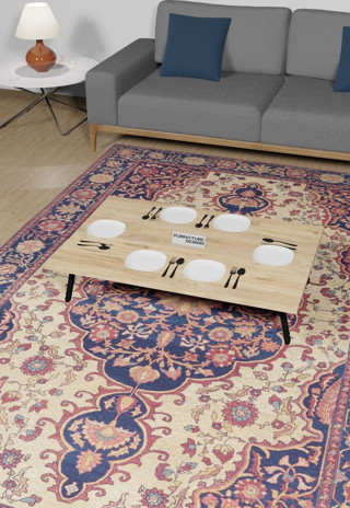 60x90 Cm Yer Sofrası Katlanır Ayaklı Portatif Yemek Hamur Açma Masası Atlantik Çam