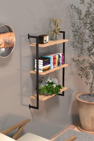 Retodesign Duvara Monte 3 Katlı Raf, Duvar Rafı - Kitaplık 2601