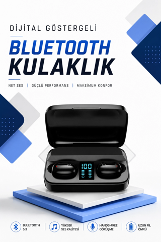 Dijital Göstergeli Tws Stereo 5.0