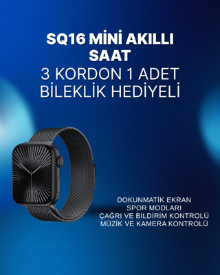 Series 10 Akıllı Saat | 3 Kordon + Bileklik Hediyeli, Tüm Telefonlarla