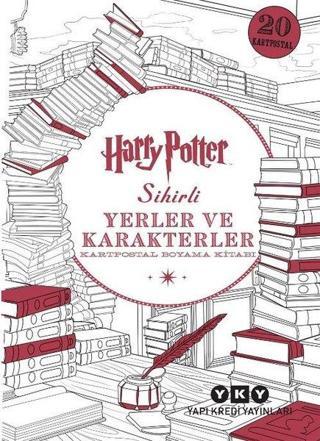 Harry Potter Sihirli Yerler ve Karakterler - Kartpostal Boyama Kitabı - Kolektif  - Yapı Kredi Yayınları