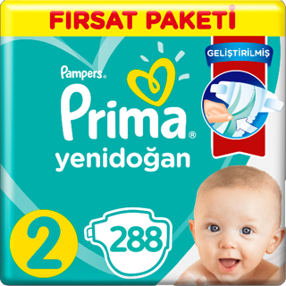 Prima Bebek Bezi 2 Beden Yenidoğan Fırsat Paketi (4*72) 288 Adet