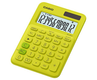 Casio Hesap Makinesi 12 Hane Ms-20Uc-Yg Renkli Masaüstü
