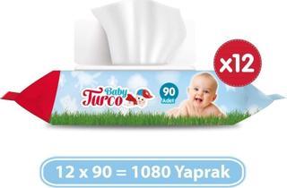 Baby Turco Islak Havlu 12X90 (1080 Yaprak)