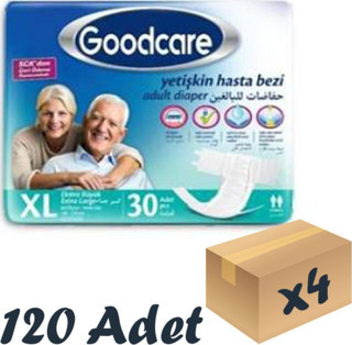 Goodcare Bel Bantlı Yetişkin Hasta Bezi Xlarge 30'Lu 4 Paket 120 Adet