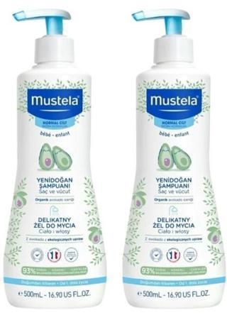 Mustela Gentle Cleansing Gel Yenidoğan Şampuanı 500 ml 2 Adet