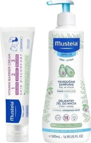 Mustela Yenidoğan Saç Ve Vücut Şampuanı 500 Ml + Mustela Vitamin Bariyer Pişik Önleyici Krem 100 ml