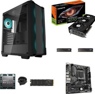 AMD 7500F-GIGABYTE GeForce RTX 4070 Ti SUPER WINDFORCE OC-A620 DDR5-LEXAR 512GB-XPG 16GB DDR5