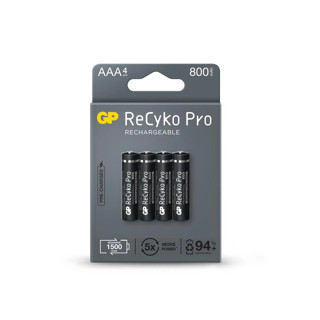 GP AAA 800 mAh Şarjlı İnce Kalem Pil 4'lü Paket Recyko (KDO)