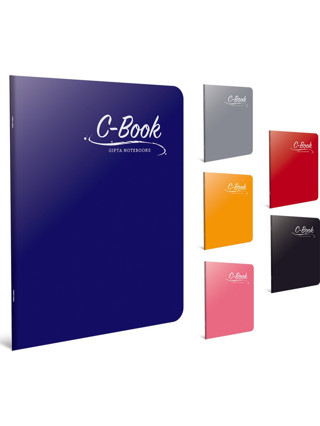 Gıpta C Book Dikişli Plastik Kapak Defter A5 80 Yaprak Kareli (6 Lı Paket)
