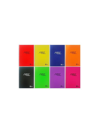 Keskin Color Free Plastik Kapak Defter 14,8X21Cm 80 Yaprak Çizgili (2 Li Paket) 450121-99