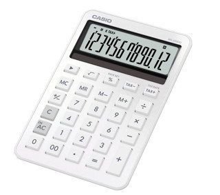 Casio MS-200DQ-WE 12 Hane Beyaz Üstü Hesap Makinesi (KDO)