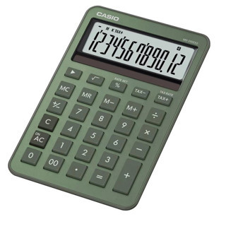 Casio MS-200DQ-GN 12 Hane Puslu Yeşil Üstü Hesap Makinesi (KDO)
