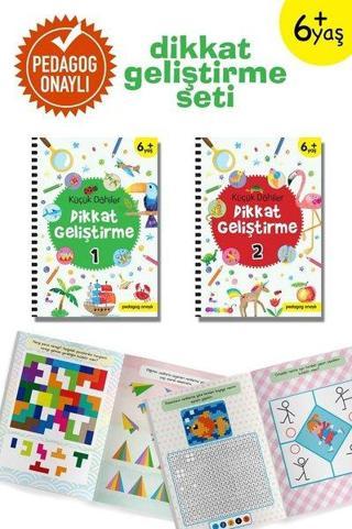 Küçük Dahiler Dikkat Geliştirme Seti - 6+ Yaş-2 Kitap Takım - Ayça G. Derin - İndigo Çocuk