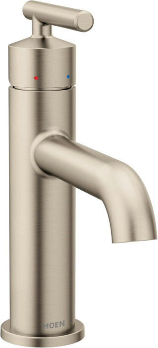 Moen Gibson Fırçalanmış Nikel Tek Saplı Tek Delikli Modern Banyo Lavabo Bataryası Opsiyonel Döşeme L