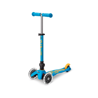 Mini Micro Deluxe Foldable Led Ocean Blue Scooter
