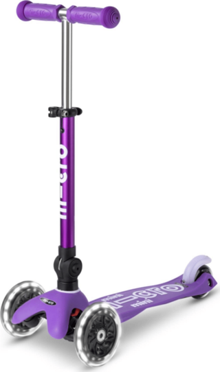Mini Micro Deluxe Foldable Led Purple Scooter