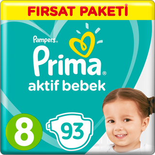 Prima Bebek Bezi Aktif Bebek 8 Beden 17+ Kg 3*31 93 Adet