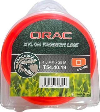 Orac 4.00 mm 28 mt.Kare Turuncu Tırpan Misinası