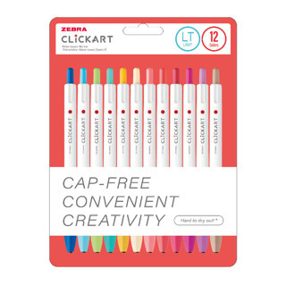 Zebra ClickArt Market Pen 0.6mm 12 Renk Tükenmez Kalem Seti