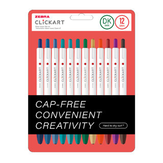Zebra ClickArt Market Pen 0.6mm 12 Renk Tükenmez Kalem Seti
