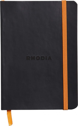 Rhodia Boutique Rodiaramma A6 Yumuşak Kapaklı Çizgili Not Defteri Black 117302C