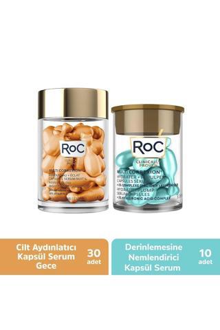 Roc Cildi Aydınlatıcı Kapsül Serum 30 Kapsül + RoC Nem ve Canlılık Veren Kapsül Serum 10 Kapsül 2li Set