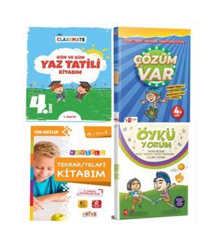 4. Sınıf Gün Ve Gün Yaz Tatili Kitabım  + Öykü Yorum+Çözüm Var Ve Telafi Tekrar Kitabım - 5 Renk Yayınları