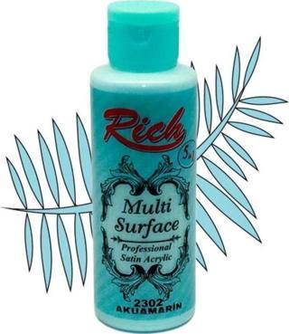 Rich Multi Surface Her Yüzey İçin Akrilik Boya 120 cc. 2302 AKUAMARİN