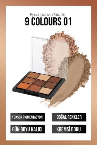 New Well Eyeshadow Palette 9 Colours No 01.