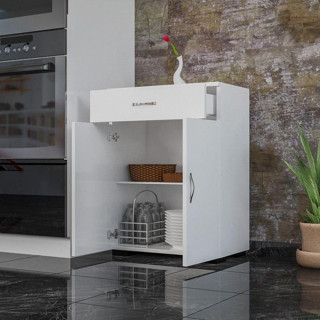 Modilayn 2 Kapaklı Tek Çekmeceli Çok Amaçlı Dolap