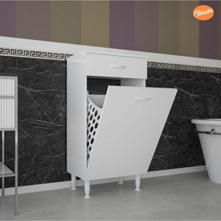 Modilayn Çok Amaçlı Dolap Sepetli Kirli Çamaşır Dolabı Raflı Mutfak Dolabı Banyo Dolabı