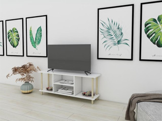 Ahşap Beyaz TV Ünitesi