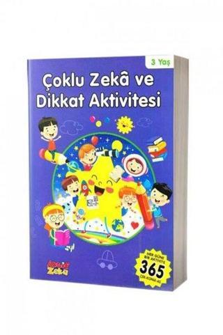 Çoklu Zeka ve Dikkat Aktivitesi 3 Yaş - Mavi Kitap - Kolektif  - Aktif Zeka Yayınları