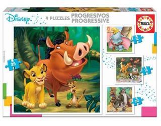Educa 18104 Progressive Disney Animals Puzzle