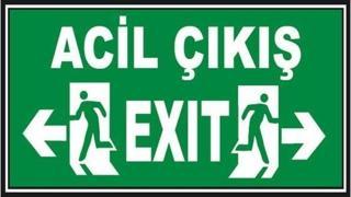 5 Adet Fosforlu Acil Çıkış - Exit Levhası  - Fotolümenli 