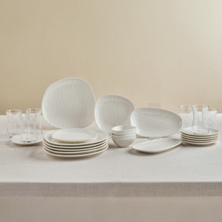 Karaca Forever Bone Oyster 26 Parça 6 Kişilik Kahvaltı Takımı