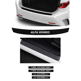 Alfa Romeo Modelleri İçin Uyumlu Grafen Karbon Bagaj Koruyucu Ve Kapı Eşikleri Set