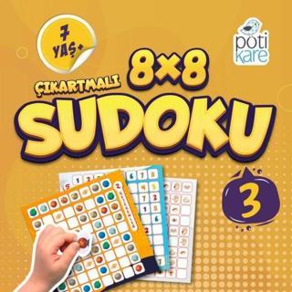 8x8 Çıkartmalı Sudoku - 3 - Kolektif  - Pötikare Yayınları