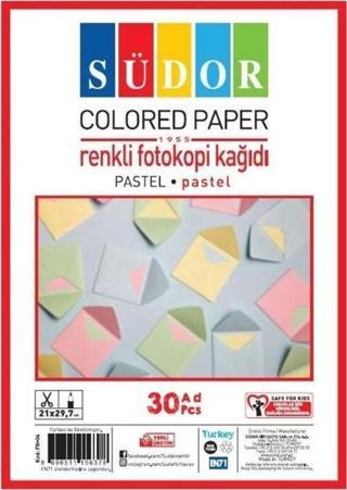 Südor Renkli Fotokopi Kağıdı 30'lu Pastel Renkler