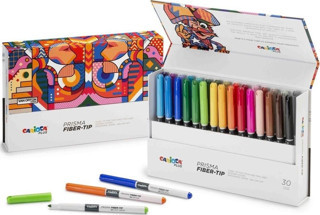 CARİOCA PLUS PRISMA FİBER UÇ KEÇELİ BOYA KALEMİ 30LU (SERT KUTU)