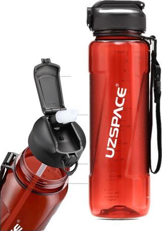 Uzspace FiftyFifty PİPETLİ 1000ml -Büyük Boy- Tritan Su Matarası 