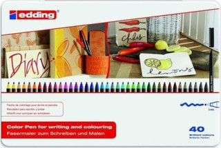 Edding 1300 Grafik Kalemi 40 Renk Metal Kutu