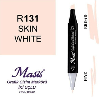 Masis Çift Uçlu Marker Grafik Çizim Kalemi 131 Ten Beyazı