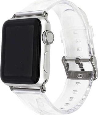 ​​​Apple Watch 42mm KRD-13 Şeffaf Silikon Kordon