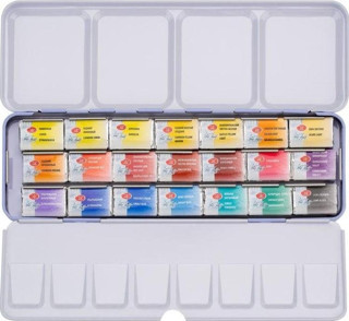 St. Petersburg White Nights Tam Tablet Suluboya 21 Renk Metal Kutu Elena Bazanova